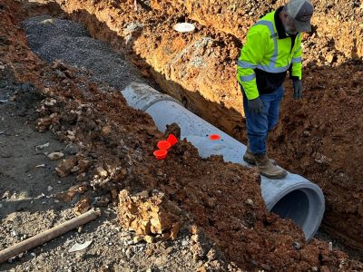 Concrete Sewer Pipes Installation